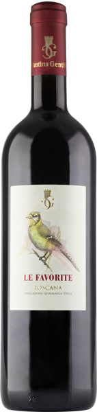 Вино красное сухое стиль №3 Мерло Тоскана Ле Фаворите 2020 Кантина Джентиле с/б, 0,75 л