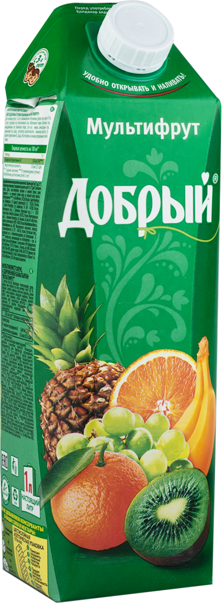 Нектар Добрый мультифрукт Мултон т/п, 1 л купить в магазине Табрис