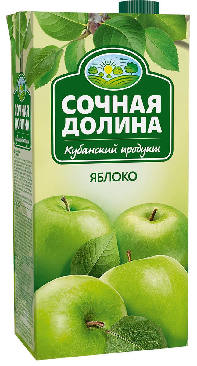 Нектар Сочная долина яблоко ЮСК т/п, 1,93 л купить в магазине Табрис