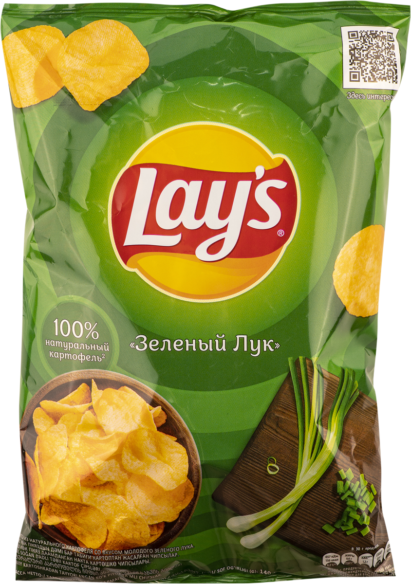 Чипсы картофельные Лейс зеленый лук Фрито Лей м/у, 140 г купить в ...