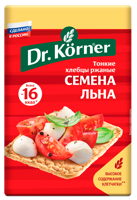 Хлебцы ржаные Др. Кёрнер с семенами льна Хлебпром м/у, 100 г