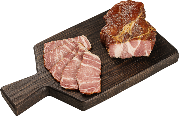 Мясо свиное варено-копченое Шейка деликатесная СП ТАБРИС вес 