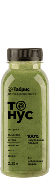 Напиток Смузи Токсинов нет С кокосовым молоком, с овощами Тонус СП ТАБРИС пл/бут, 250 мл
