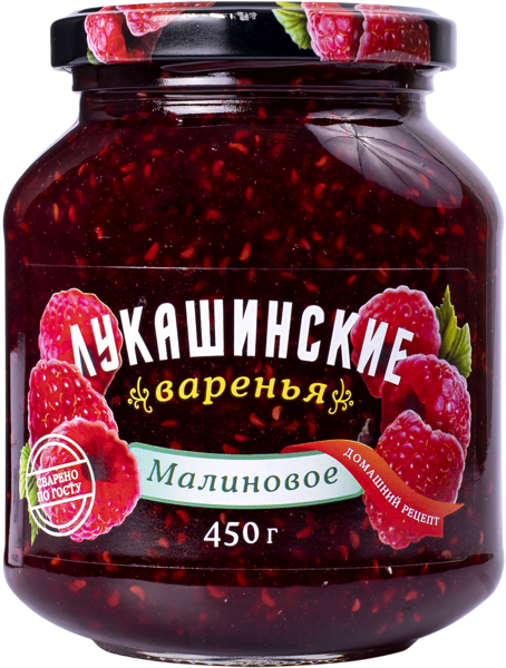 Варенье из малины Лукашинские Ягода с/б, 450 г