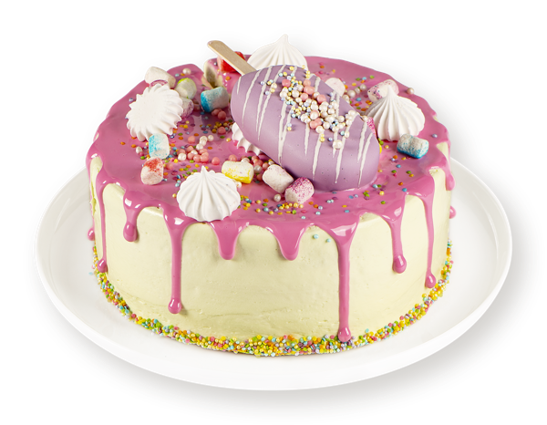 Торт бисквитный Детский розовый с творожным кремом СП ТАБРИС кор 