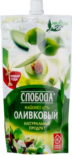 Майонез 67% Слобода оливковый ЭФКО м/у, 230 г