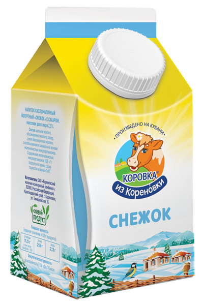 Напиток 2,3% кисломолочный Коровка из Кореновки снежок Кореновский МКК т/р, 450 мл