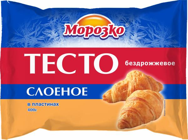 Тесто замороженное Морозко слоеное бездрожжевое Морозко ООО м/у, 400 г