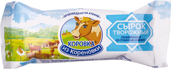 Сырок глазированный 18% Коровка из Кореновки со сгущеным молоком Кореновский МКК м/у, 40 г