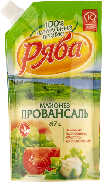 Майонез 67% Ряба провансаль НМЖК м/у, 233 г
