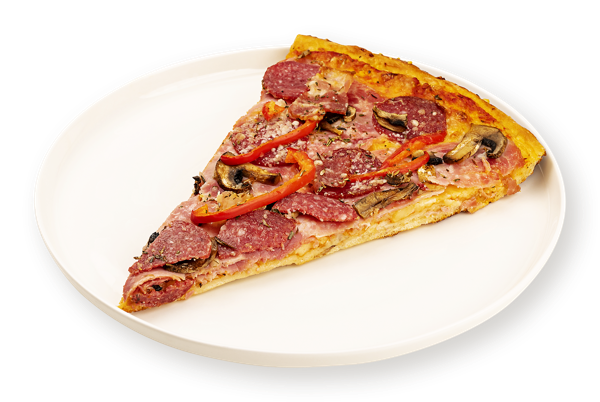 Пицца на красном соусе С ветчиной беконом Салями супер сытная сегмент СП ТАБРИС карт/уп, 260 г