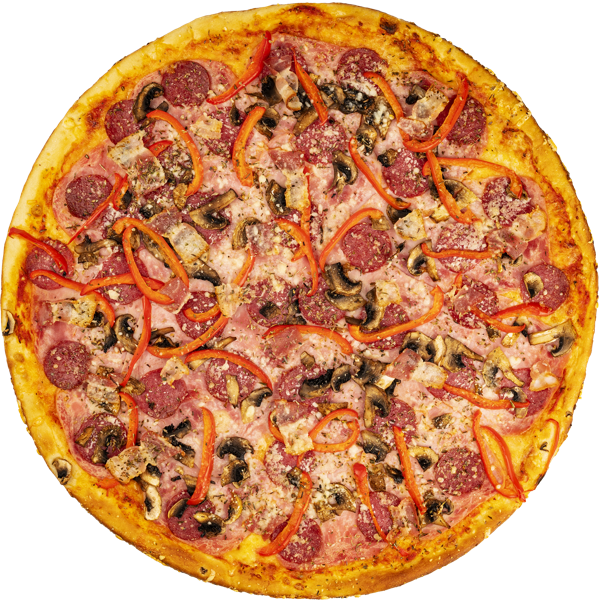 Пицца на красном соусе С ветчиной беконом Салями супер сытная СП ТАБРИС карт/уп, 2100 г