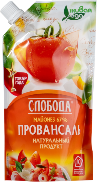 Майонез 67% Слобода провансаль ЭФКО м/у, 230 г
