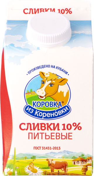 Сливки 10% Коровка из Кореновки Кореновский МКК т/р, 450 мл