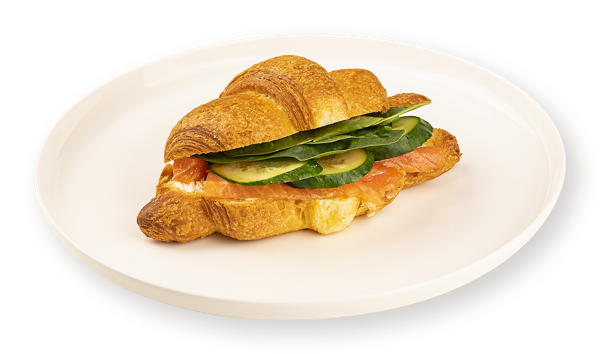 Круассан-сэндвич С лососем, с огурцом и зеленью СП ТАБРИС бум/уп, 130 г