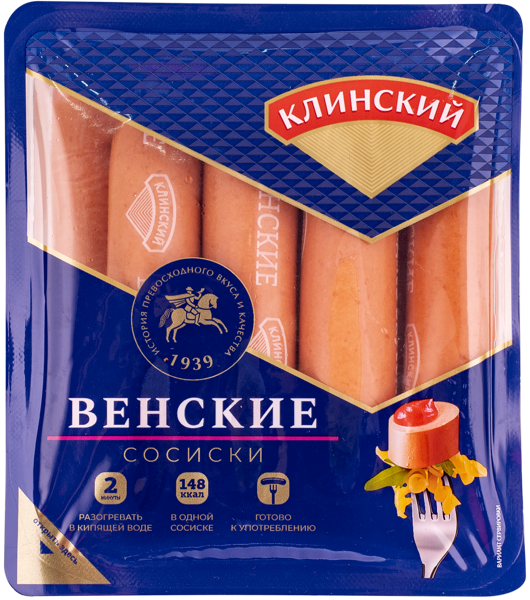 Сосиски вареные Клинский венские Клинский п/у, 470 г