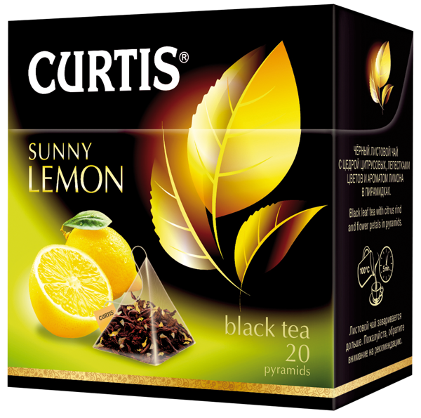 Чай черный в пирамидках Кертис сани лемон Компания Май кор, 20*1,7 г