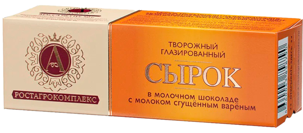 Сырок творожный 26% в молочном шоколаде А.РостАгроКомплекс с молоком вареным РостАгроКомплекс кор, 5