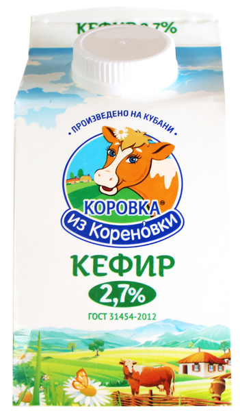 Кефир 2,7% Коровка из Кореновки Кореновский МКК т/р, 450 мл