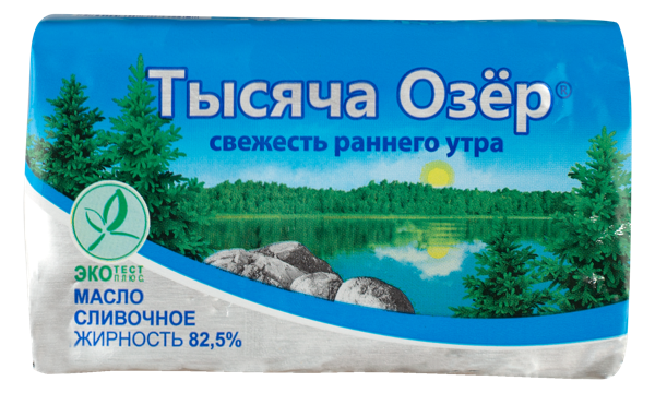 Масло 82,5% сливочное Тысяча озер Невские сыры м/у, 180 г