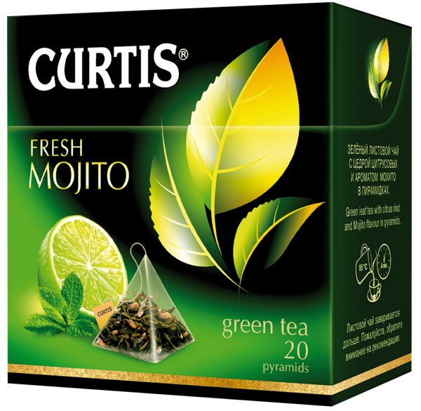 Чай зеленый в пирамидках Кертис фреш мохито Компания Май кор, 20*1,7 г