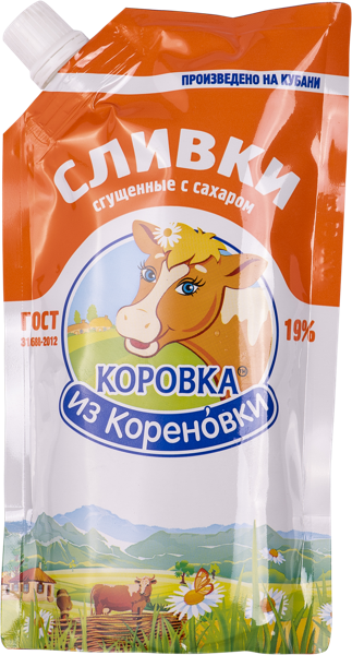 Сливки сгущенные 19% с сахаром Коровка из Кореновки Кореновский МКК м/у, 270 г