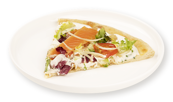 Пицца на соусе Креметте С лососем и салатом микс сегмент СП ТАБРИС м/у, 75 г