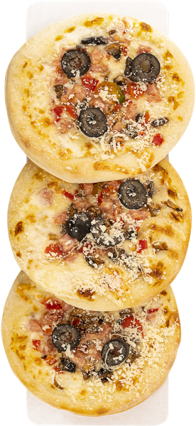 Мини-пицца замороженная C ветчиной и грибами на сырном соусе СП ТАБРИС карт/уп, 225 г