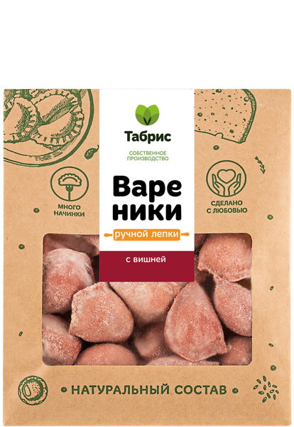Вареники замороженные Ручной лепки с вишней СП ТАБРИС м/у, 500 г