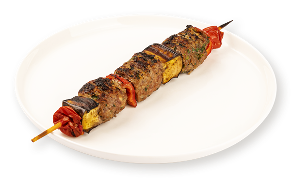 Люля-Кебаб на шпажке по-армянски С говядиной курицей баклажаном болгарским пер от бренд-шефа Табрис