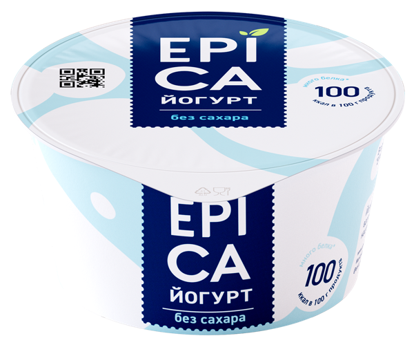 Йогурт 6% Эпика натуральный Эрманн п/б, 130 г