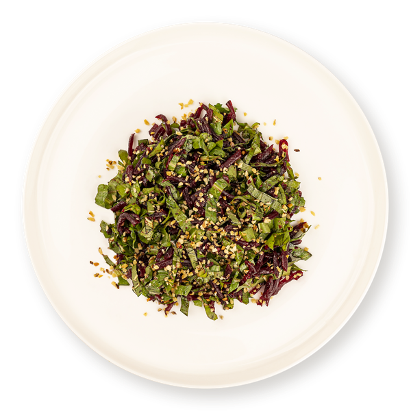 Салат по-армянски Из отварной свеклы с листьями щавеля и зелен от бренд-шефа Табрис вес 