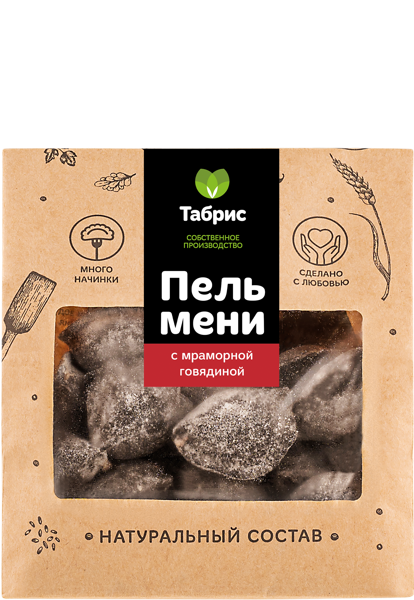 Пельмени замороженные с мраморной говядиной СП ТАБРИС м/у, 500 г