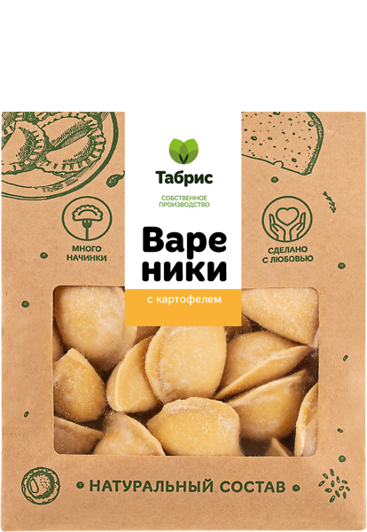 Вареники замороженные с картофелем СП ТАБРИС м/у, 500 г