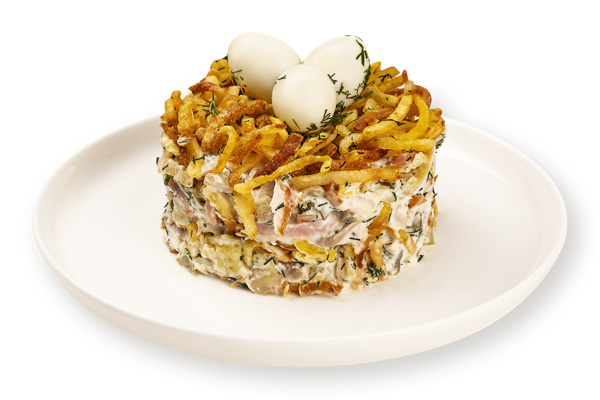 Салат слоеный Гнездо глухаря с грудкой курицы СП ТАБРИС вес