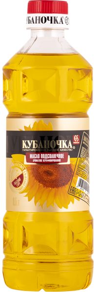 Масло подсолнечное Кубаночка нераф высший сорт Гранд Стар п/б, 500 мл
