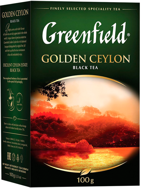 Чай черный Гринфилд золотой цейлон Орими Трейд кор, 100 г