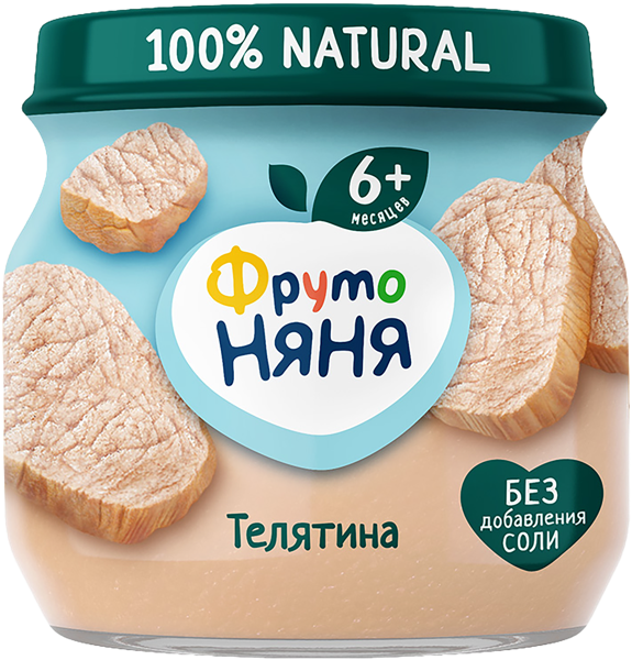 Пюре мясное с 6 мес Фрутоняня телятина Прогресс с/б, 80 г