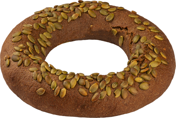 Хлеб ржано-пшеничный подовый Солодовый круглый с тыквенными семечками СП ТАБРИС м/у, 450 г