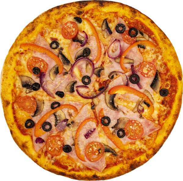 Пицца на красном соусе Прошутто Фунги с ветчиной и грибами СП ТАБРИС карт/уп, 590 г