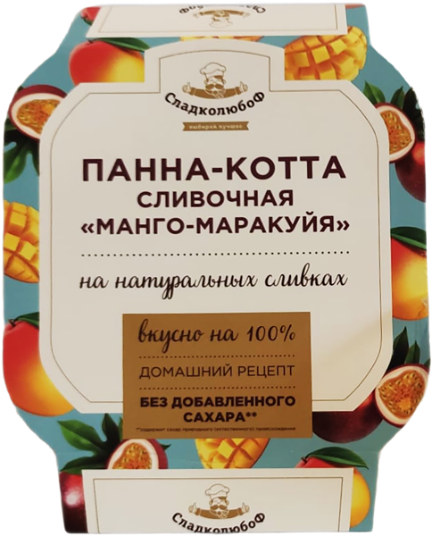 Десерт манго-маракуйя Сладколюбоф панна-котта Полезный продукт п/б, 150 г
