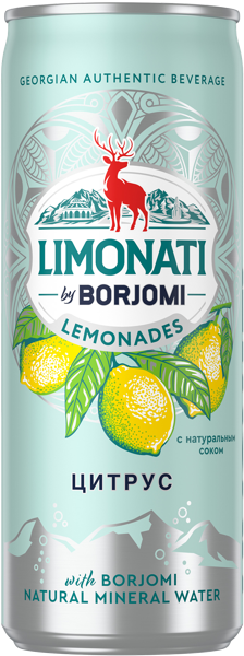 Напиток газ Лимонатти цитрус Боржоми ИДС ж/б, 0,33 л
