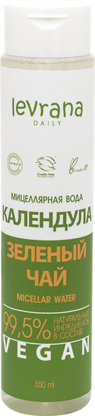Мицеллярная вода для лица Леврана БИО календула, чай очищение Леврана ООО п/у, 350 мл