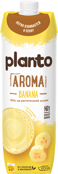 Напиток соевый Планто 0,7% с бананом Данон Россия т/п, 1 л