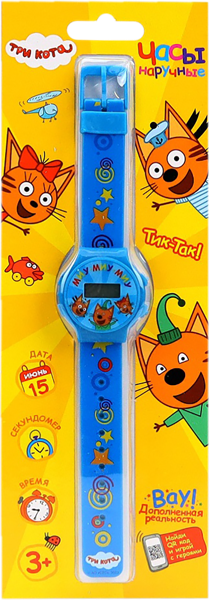 Часы наручные детские НД плэй три кота дизайн 1 Нинбо Товин к/у, 1 шт