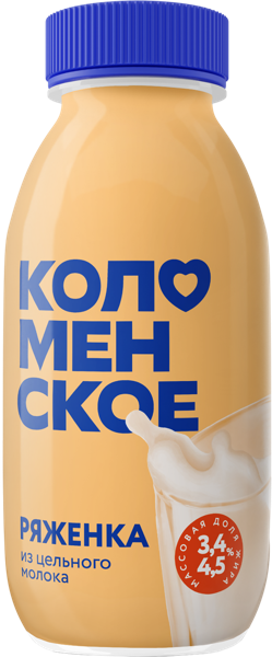Ряженка 3,4%-4,5% Коломенское Коломенское п/б, 260 мл