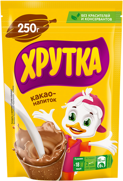 Какао растворимый Хрутка Нестле м/у, 250 г