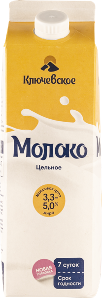 Молоко 3,2-4,2% Ключевское Солнечный круг т/р, 450 мл