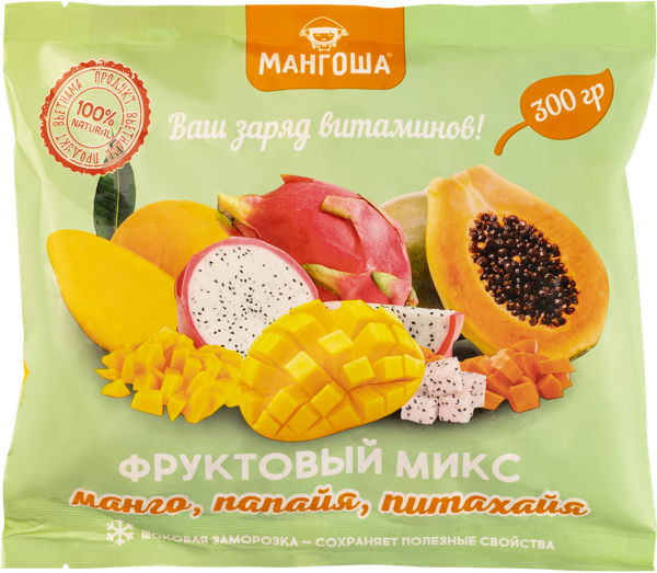 Фрукты замороженные Мангоша манго папайя питахайя Лао виет фудс компани м/у, 300 г