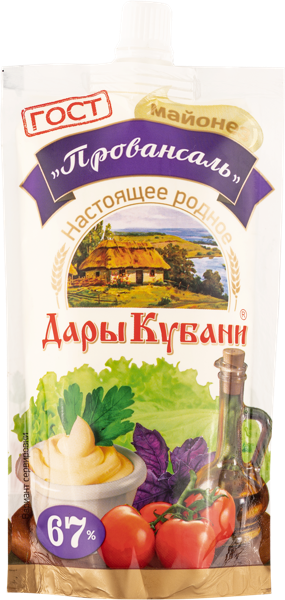 Майонез 67% Дары Кубани провансаль Дары Кубани м/у, 200 г